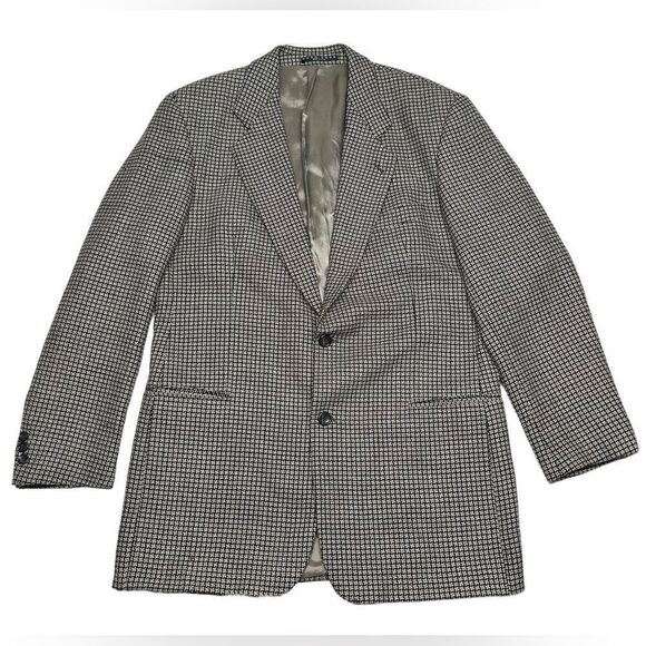 Hugo Boss Lamb’s Wool Two Button Blazer Suit Jacket Patterned Sport Coat - Picture 1 of 11